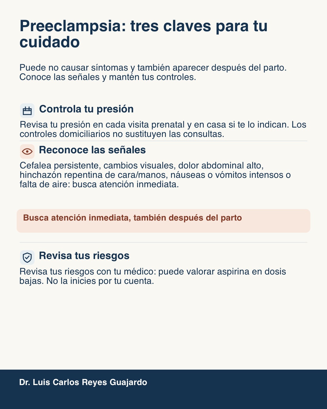 Preeclampsia: reconoce las señales y participa en tu cuidado